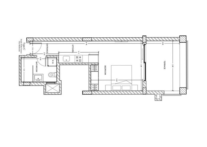 Studio with pool view in Veranda - 5